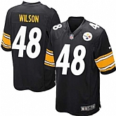 Nike Men & Women & Youth Steelers #48 Wilson Black Team Color Game Jersey,baseball caps,new era cap wholesale,wholesale hats